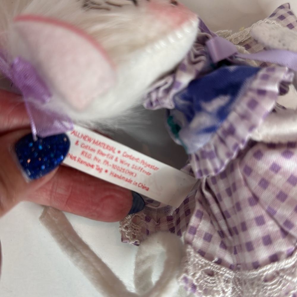 Annalee Easter Spring pair of white mice - Picture 10 of 10